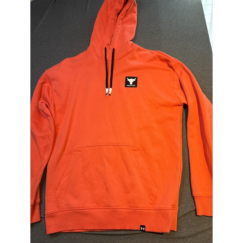 Under Armour Project‎ Rock Mens Hoodie Orange Brahma Bull Sweatshirt Medium